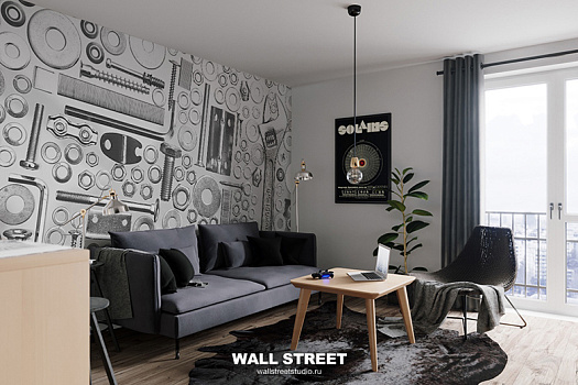 Фотообои в интерьере артикул Grayscale 33, GRAYSCALE, Wall street Фотообои в интерьере артикул Grayscale 33, GRAYSCALE, Wall street