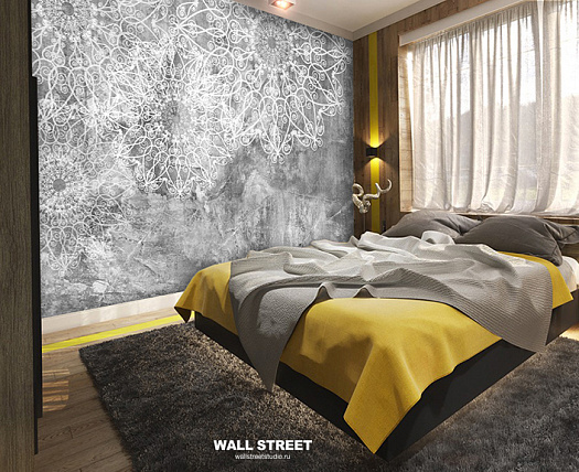 Фотообои в интерьере артикул Grayscale 7, ОТТЕНКИ СЕРОГО / GRAYSCALE, Wall street