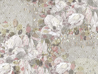 Фотообои Pattern Flower 6, ЦВЕТОЧНЫЙ ПАТТЕРН / PATTERN FLOWER, Wall street