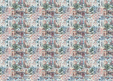 Сине-зелёные обои Kerama Marazzi REFLECTION KM6604